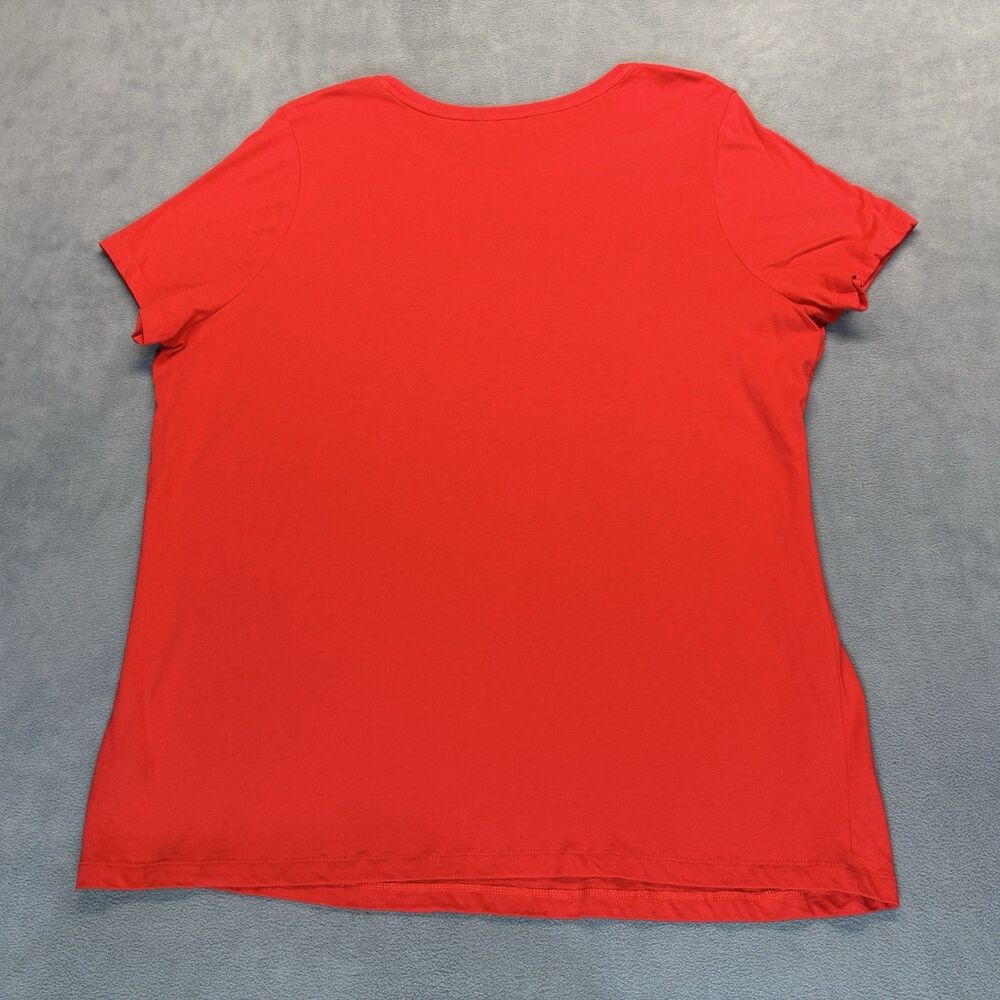 Lauren Ralph Lauren Red Logo T-Shirt Size 2X Short Sleeve Cotton Modal Tee - Picture 4 of 8